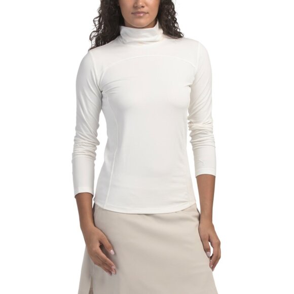 PUMA GOLF Warm White Lucy Long Sleeve Mock Neck Top - Picture 1 of 2